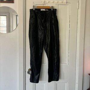 Abercrombie High Waist Faux Leather Pants